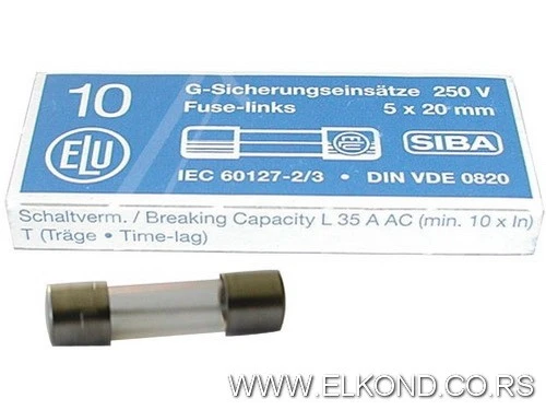 STAKLENI OSIGURAČ 5X20mm   50mA