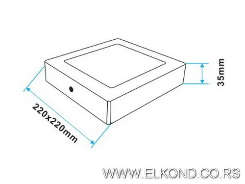 LED PANEL 12W 3000K 920lm KVADRATNI UGRADNI