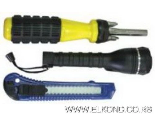 ALAT SET 3/1 ODVIJAČ SKALPER LAMPA ne