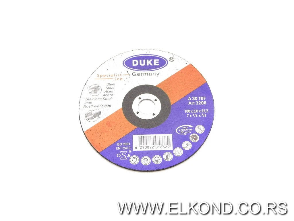 REZNA PLOČA 180X3X22 ZA METAL