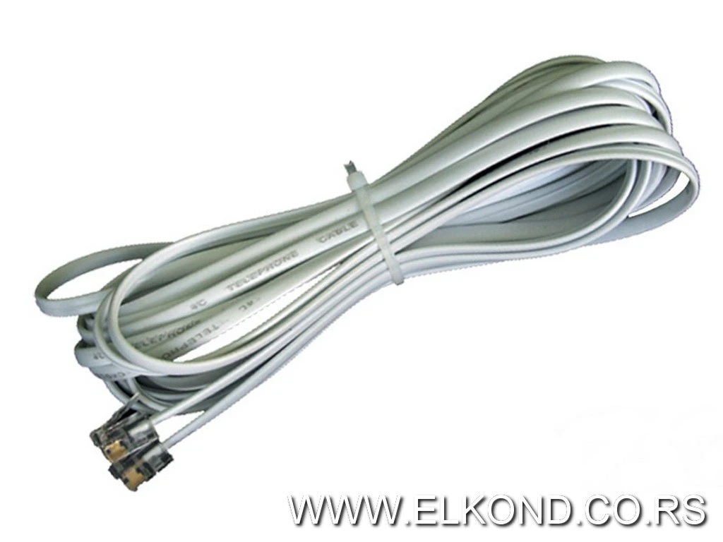 PRODUŽNI KABEL PTT  2M 6/4 BELI