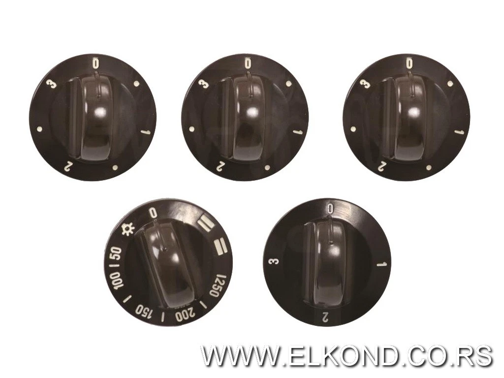 DUGME ŠPORETA ALFA S140 SET BRAON