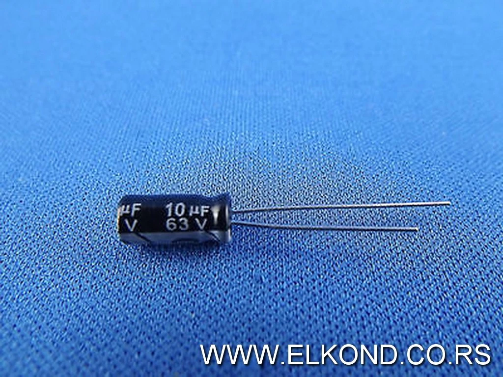 KONDENZATOR  10MF 63V 105C RM2 5X11 ELKO