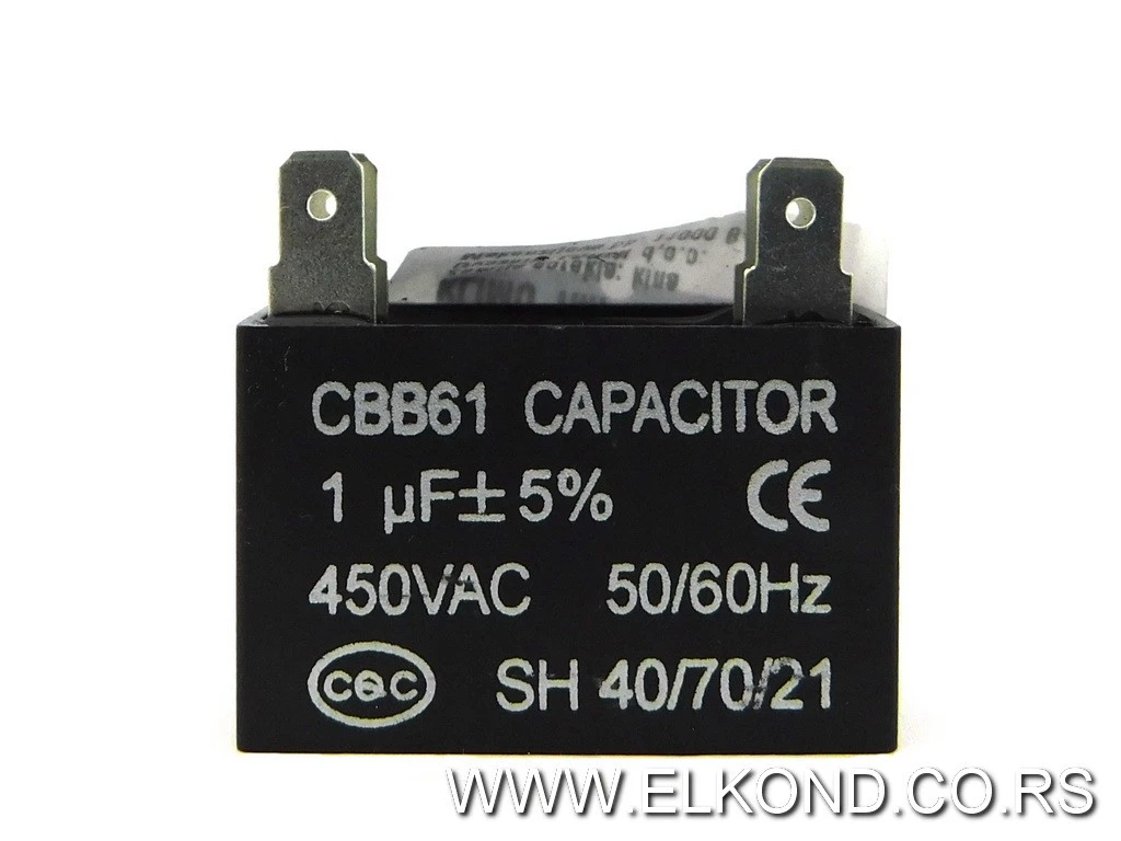 KONDENZATOR ZA KLIMU  1 MF CBB61