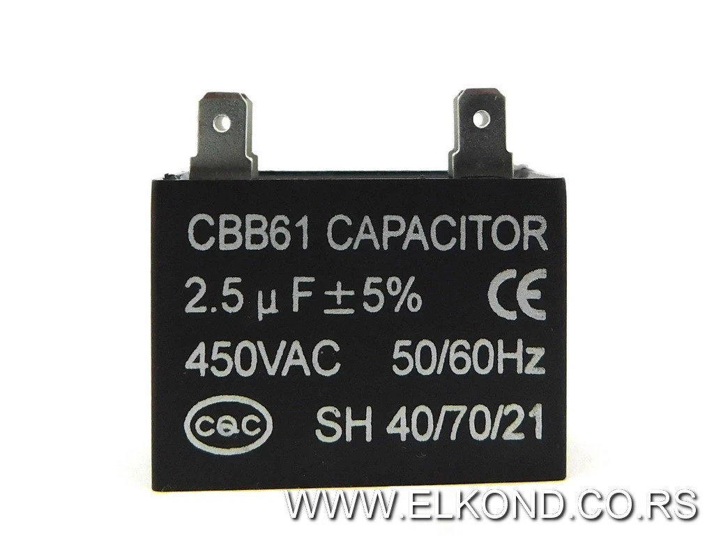 KONDENZATOR ZA KLIMU  2.5 MF CBB61