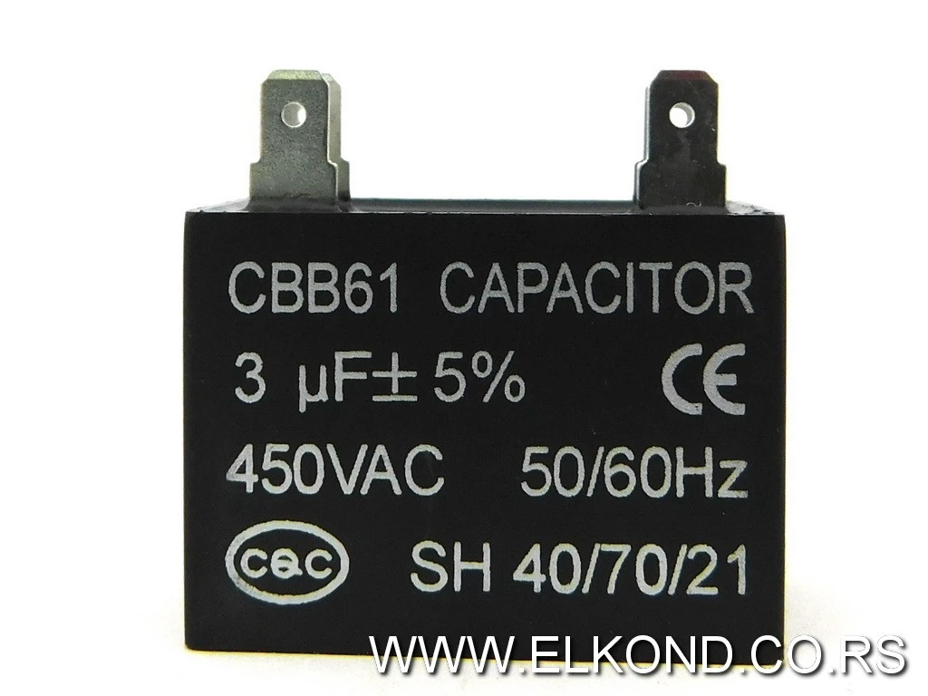 KONDENZATOR ZA KLIMU  3 MF CBB61