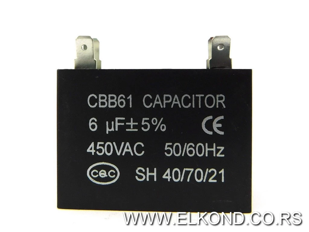 KONDENZATOR ZA KLIMU  6 MF CBB61