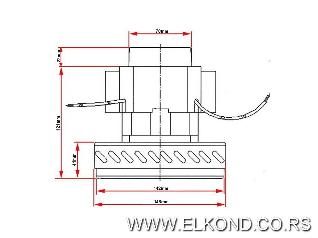 MOTOR USISIVAČA 1200W VAC027 CG27 VODENI