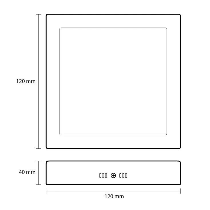 LED PANEL  6W 6400K 490lm KVADRATNI NAGRADNI PROS
