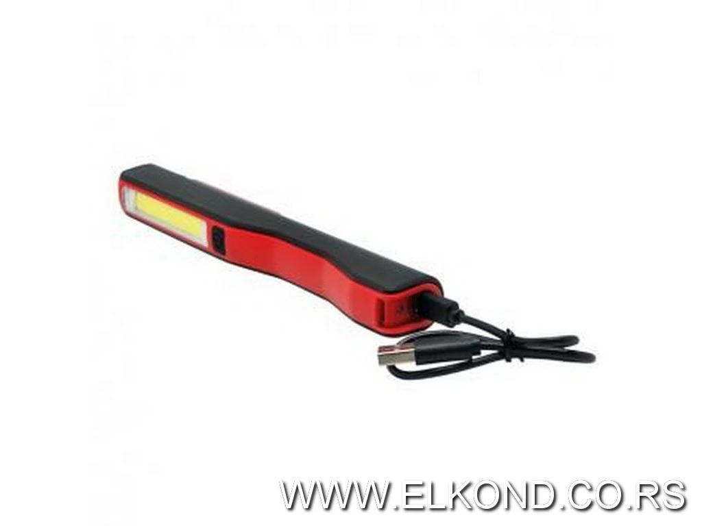 BATERIJSKA LAMPA  3W COB+1LED PUNJIVA  PROSTO