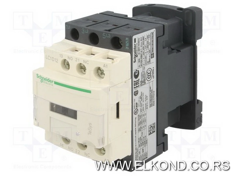 KONTAKTOR 12A SCHNEIDER LC1D12P7