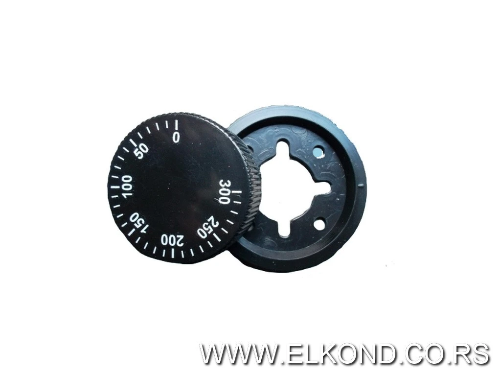 DUGME TERMOSTATA 0-300C SA ROZETOM CRNO