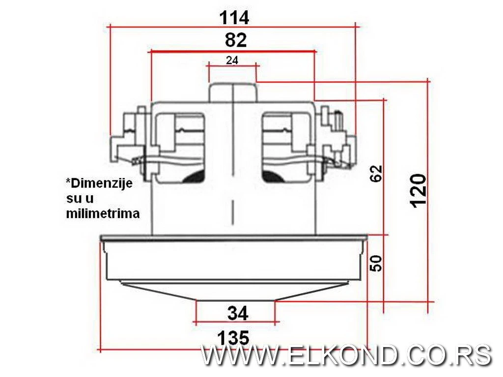MOTOR USISIVAČA SAMSUNG 1800W DC31-00097A