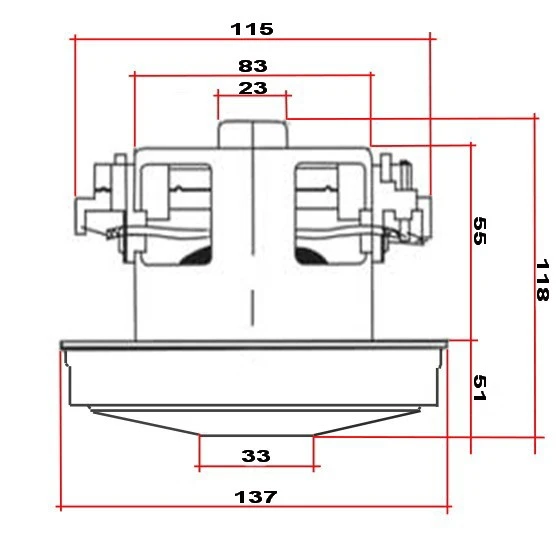 MOTOR USISIVAČA 1600W VAC043UN