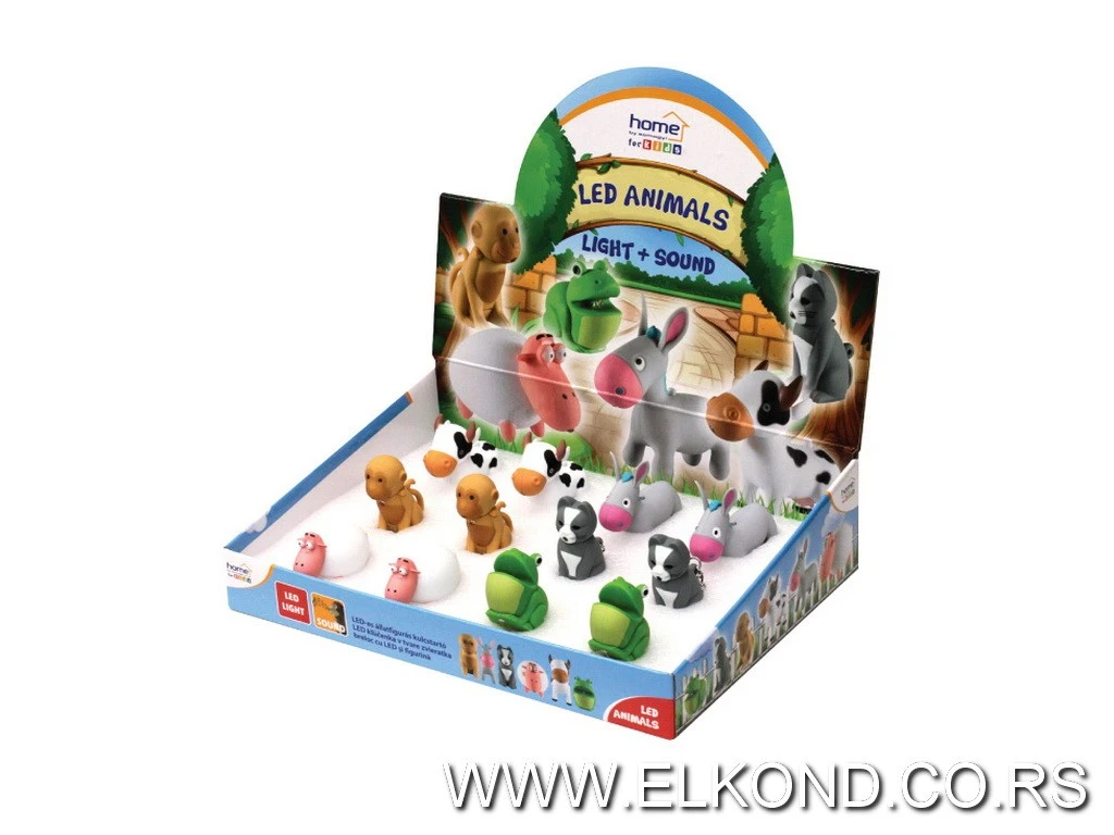 PRIVEZAK SA LED DIODOM U OBLIKU ŽIVOTINJA