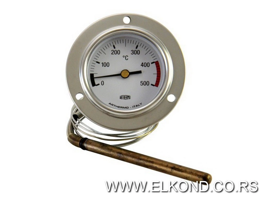 TERMOMETAR KAPILARNI 0-500C FI-63 SA FLANŠNOM