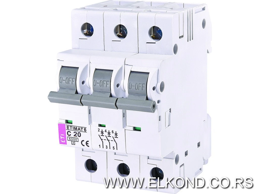AUTOMATSKI OSIGURAČ 20A C 3POL ETI