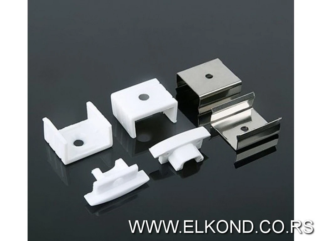 ALU PROFIL SET ZA LED TRAKE 24,7X7 mm UGRADNI-NAG
