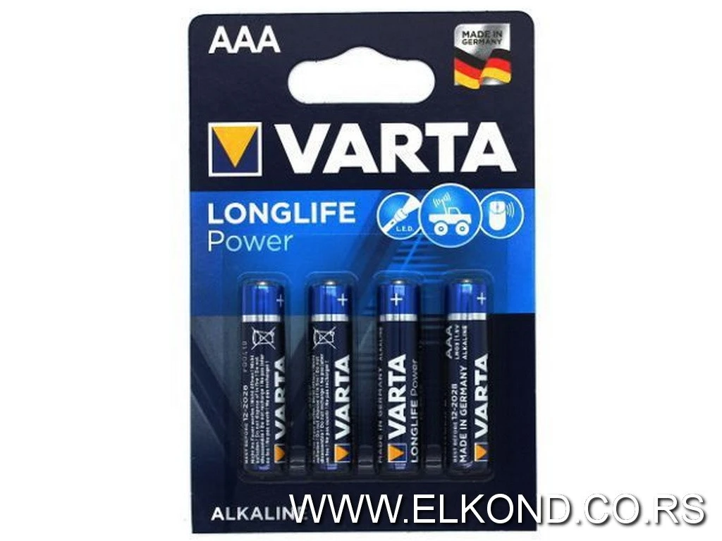 BATERIJA VARTA  AAA 1.5V LONGLIFE Power