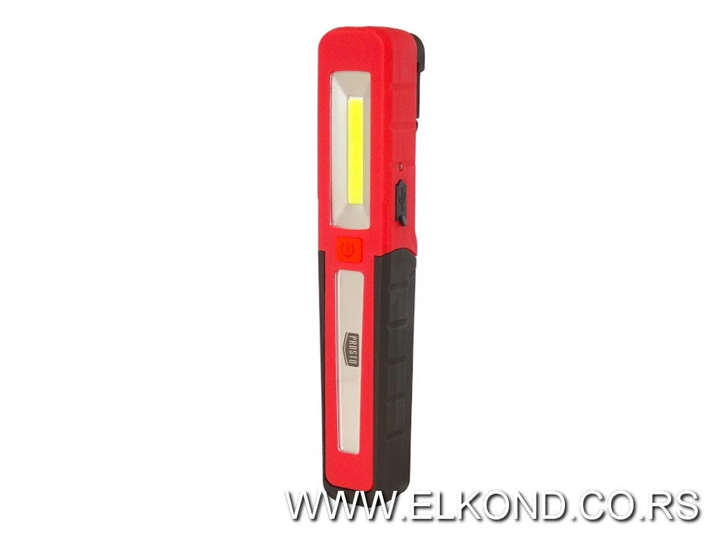 BATERIJSKA LAMPA  3W COB+1LED PUNJIVA USB 500mA