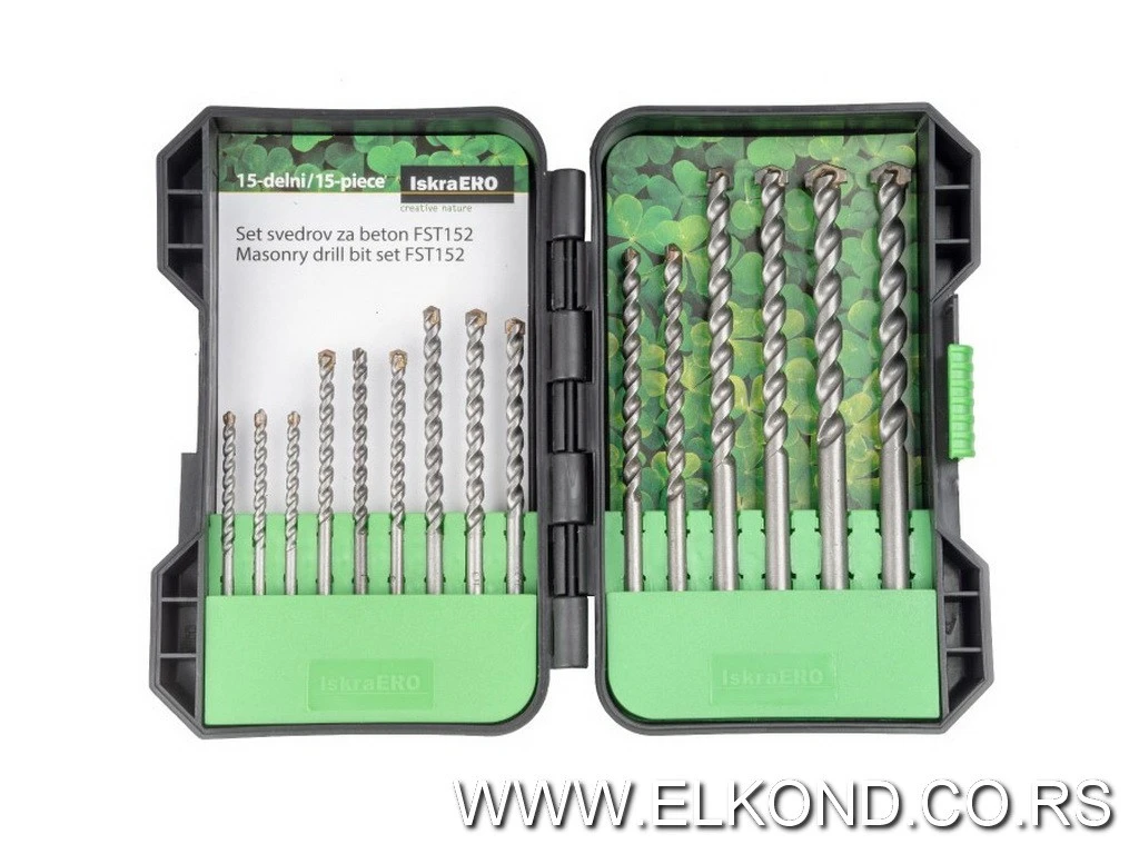BURGIJE ZA BETON 3-10mm 15kom ISKRA ERO FST152