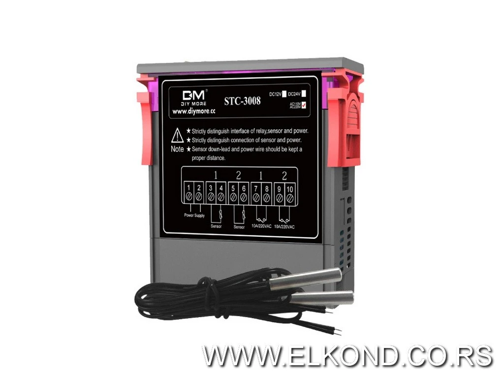 DIGITALNI TERMOSTAT -55/120C 230V AC  STC-3008