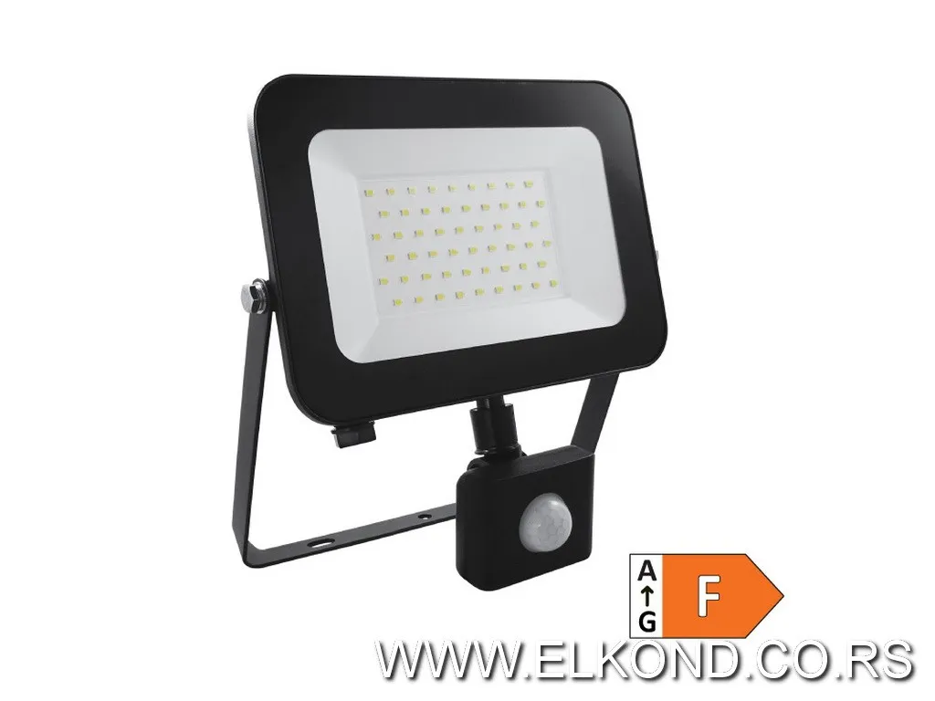 LED REFLEKTOR 50W SA SENZOROM PROSTO CRNI