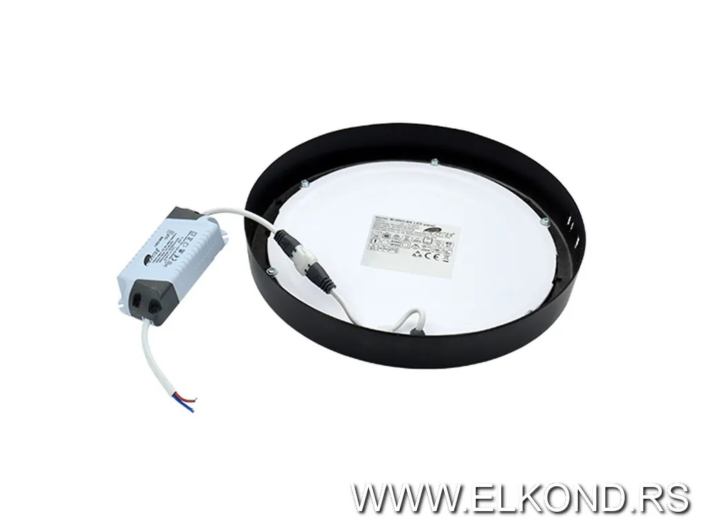 Led panel 18W 3000-6500K okrugli nadgradni crni MITEA