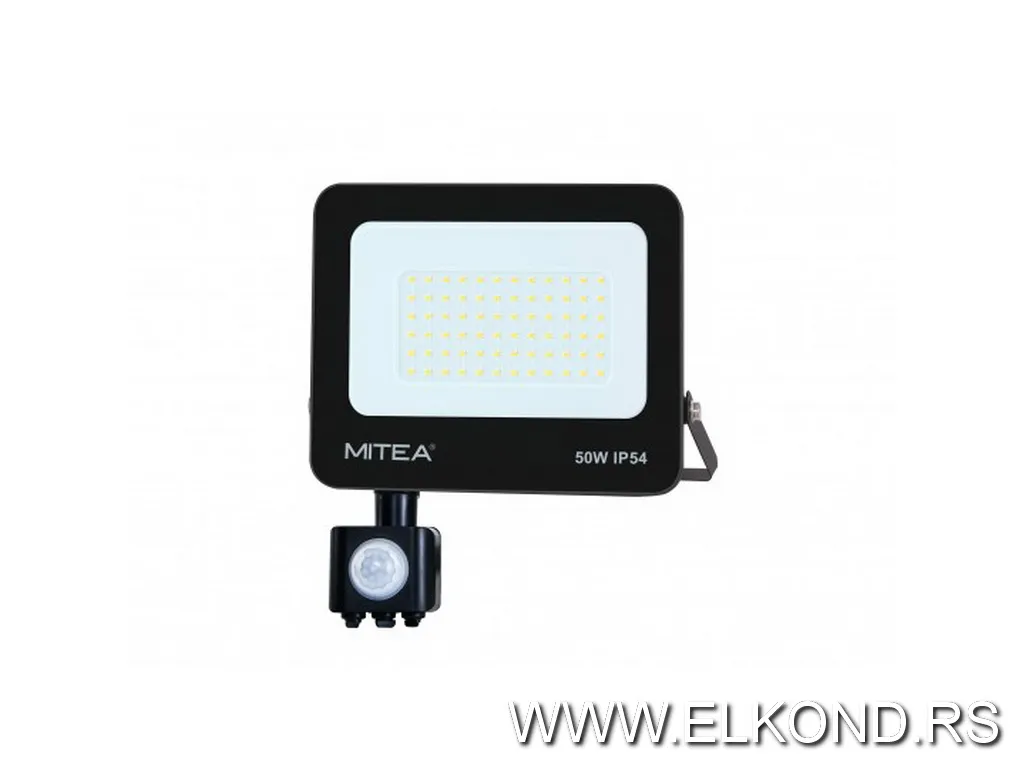 Led reflektor sa senzorom 50W 6500K crni M490050-RLS-C6