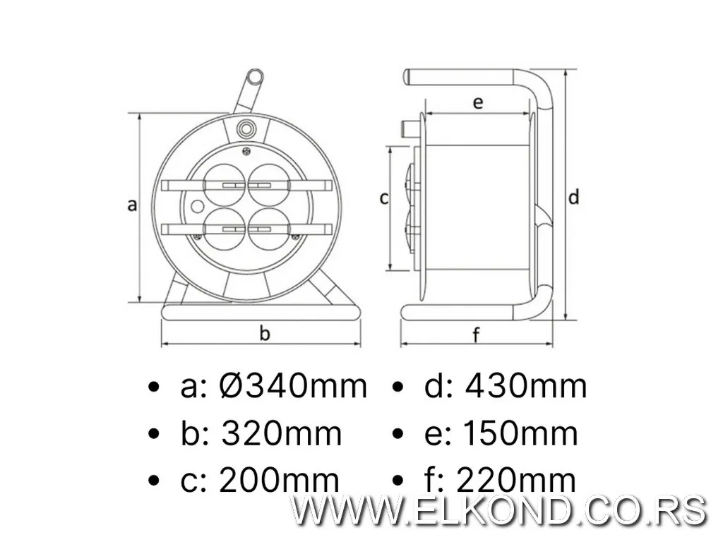 MOTALICA PPJ/5X2.5 25M 16A 440V IP44