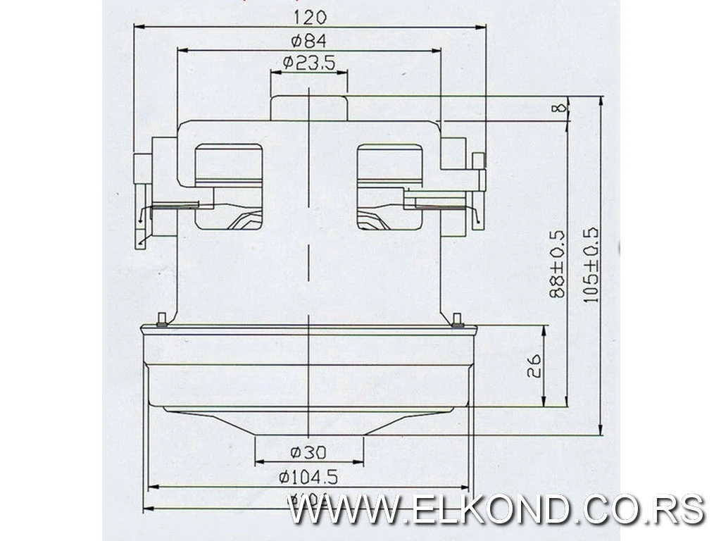 MOTOR USISIVAČA VCK1400EA