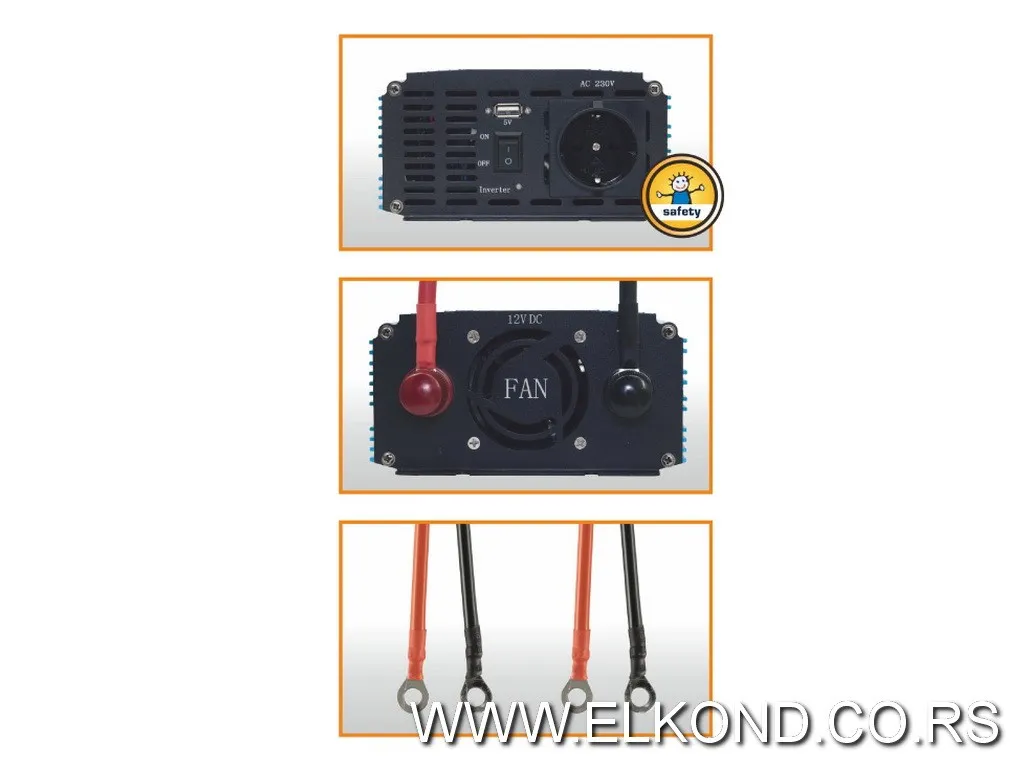 PRETVARAČ SINUSNI 12VDC/230AC 1000/2000W