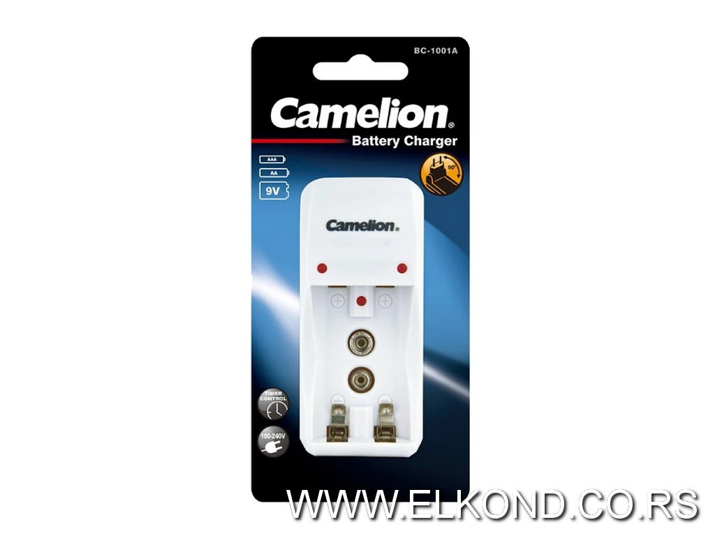 PUNJAČ AKUMULATORA CAMELION 2XAA/AAA 1X9V
