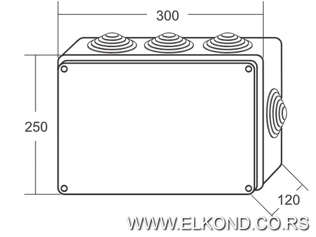 RAZVODNA KUTIJA OG PVC ME-K300X250X120 IP65 MITEA