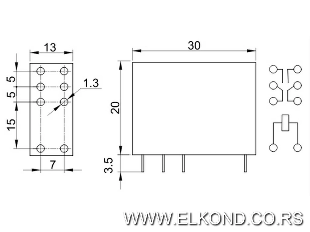 RELE PR 24V DC 2 IZMENIČNI KONTAKT