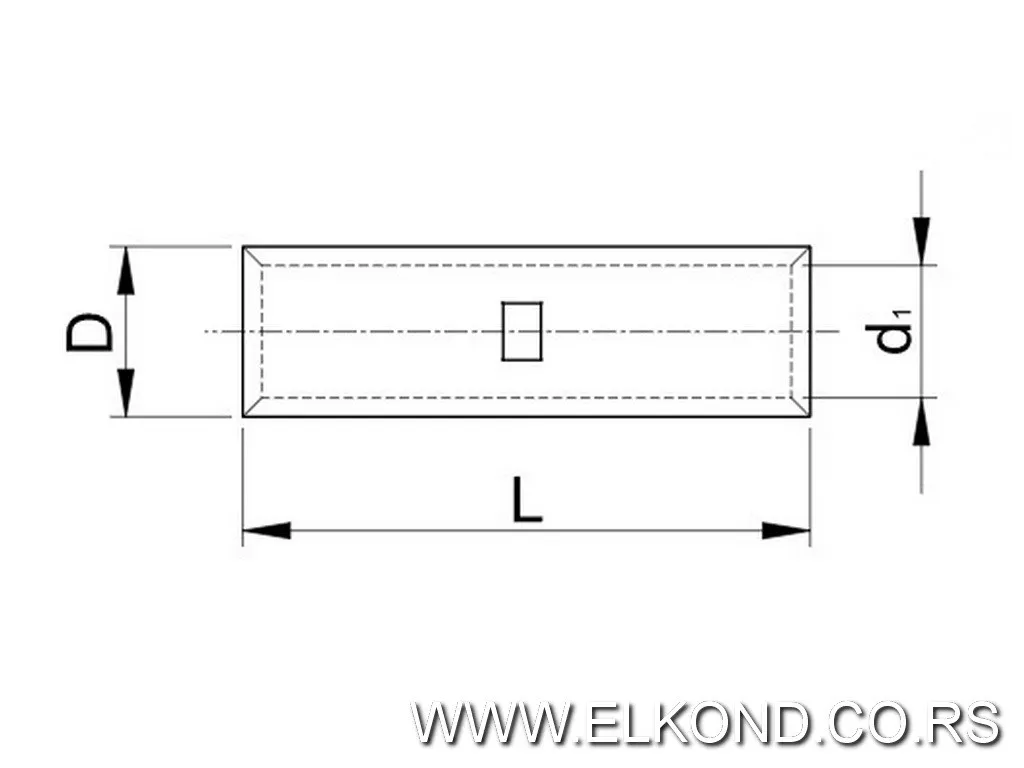 SPOJNA ČAURA 2.5mm2 L=13mm