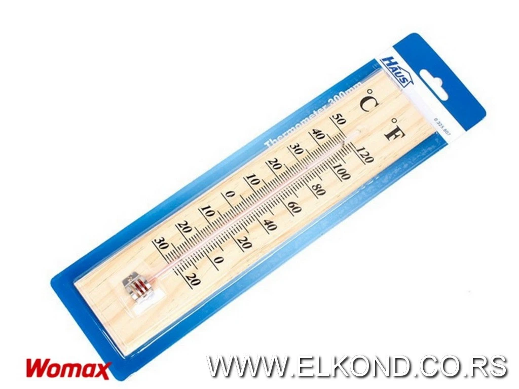 TERMOMETAR DRVENI 300X65mm