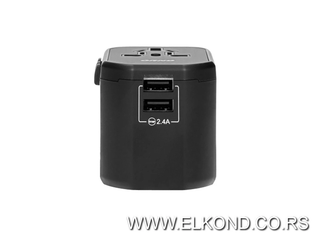 UNIVERZALNI ADAPTER SA USB PUNJAČEM OR-AE-13174