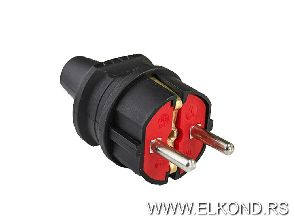 Utikač 2 pol AYKA crni