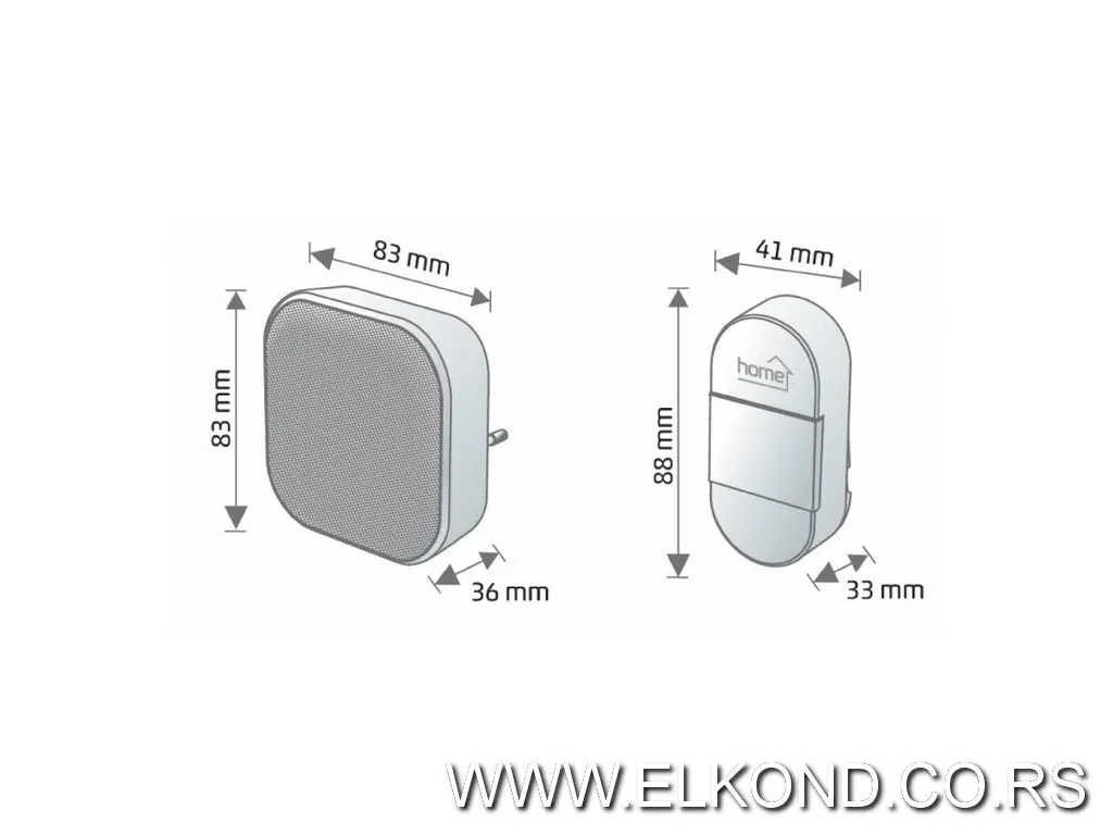 Zvono bežično DBK1401AC 140m